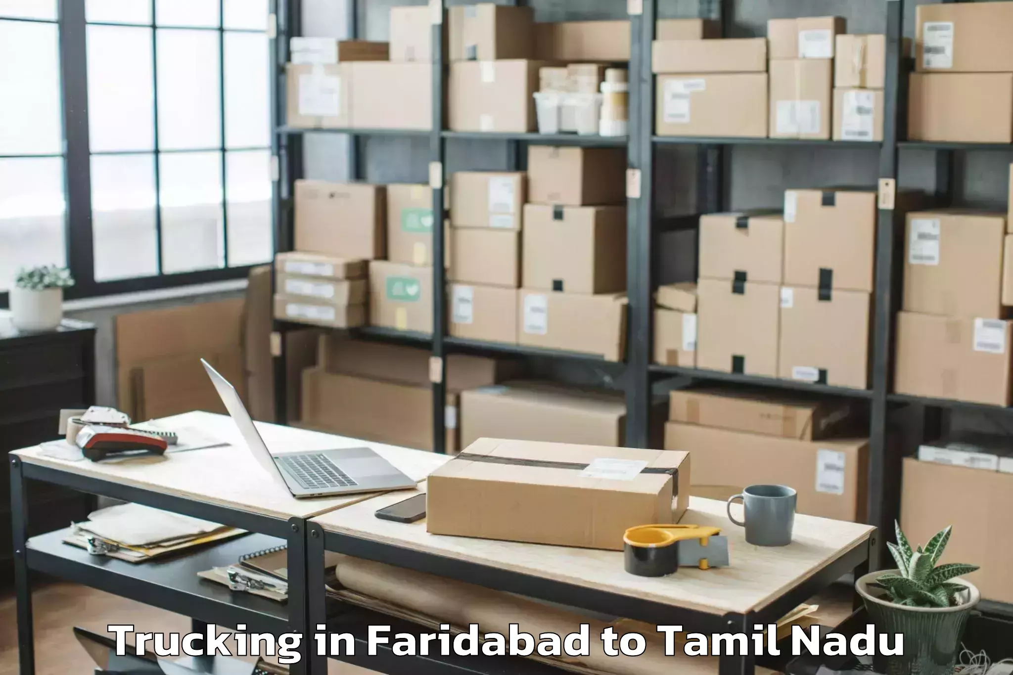 Easy Faridabad to Sholinganallur Trucking Booking